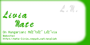 livia mate business card